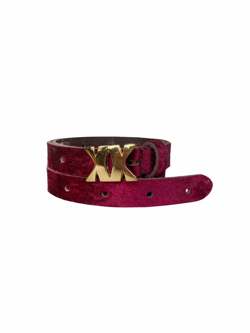 Ledergürtel Shine Gold PBK Wildleder